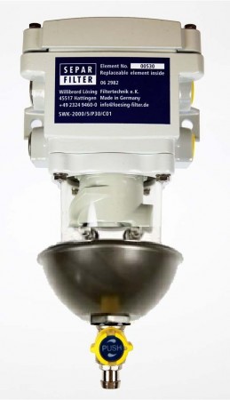 Separ SWK-5 m/glassbolle og varmeskjold.